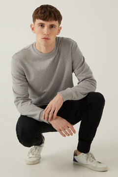 Springfield Z&aacute;rt nyak&uacute; sima pul&oacute;ver sz&uuml;rke