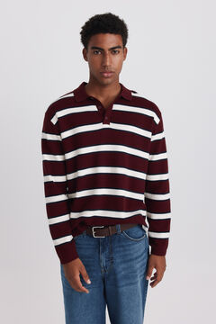 Springfield Polo manga larga rayas jacquard