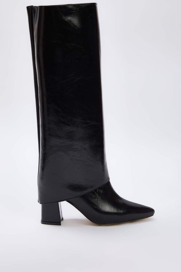 Trendyol Botas de cano alto 2 em 1 preto