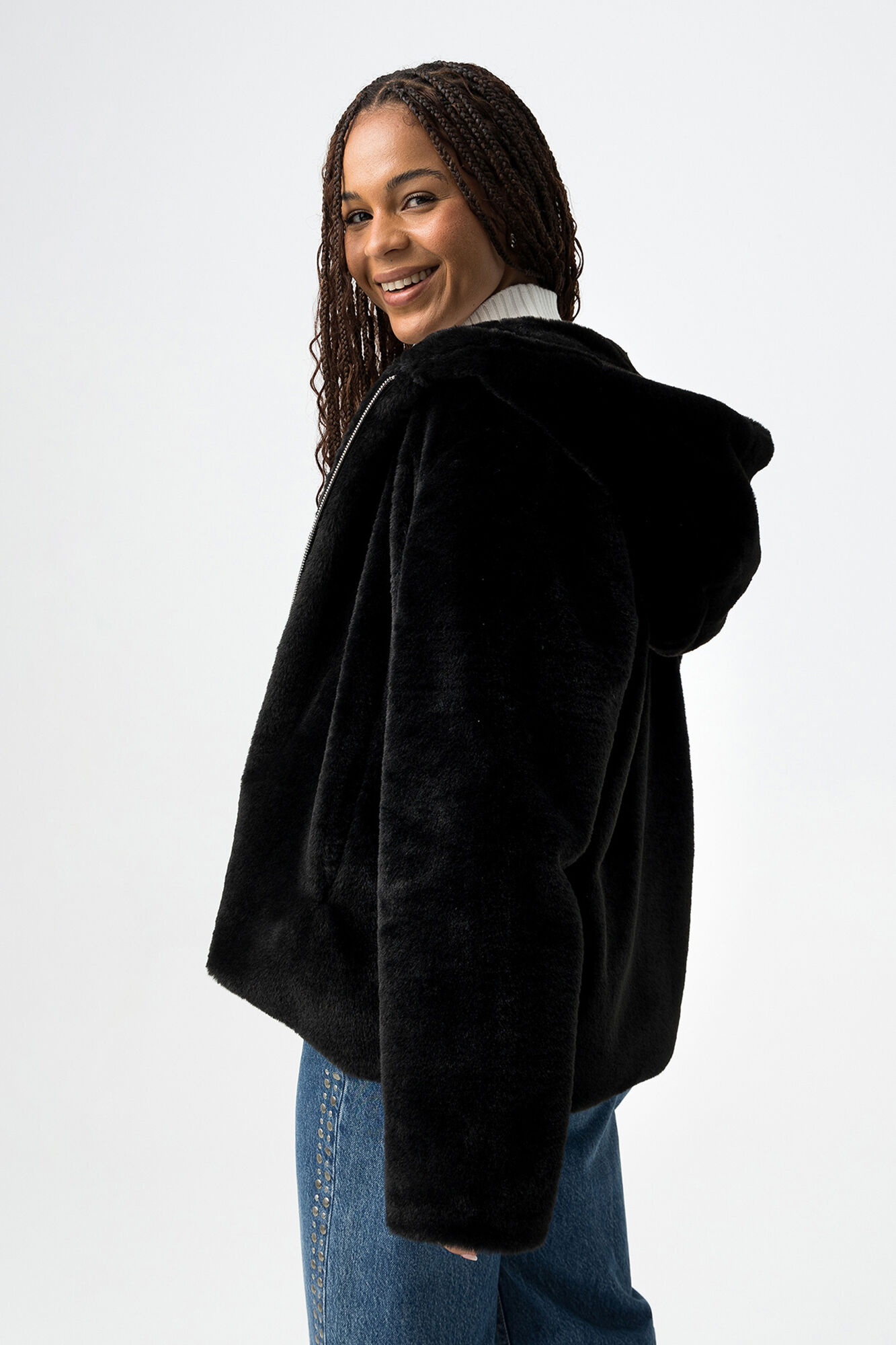 Tiffosi Abrigo Relaxed de Pelo Sint&eacute;tico