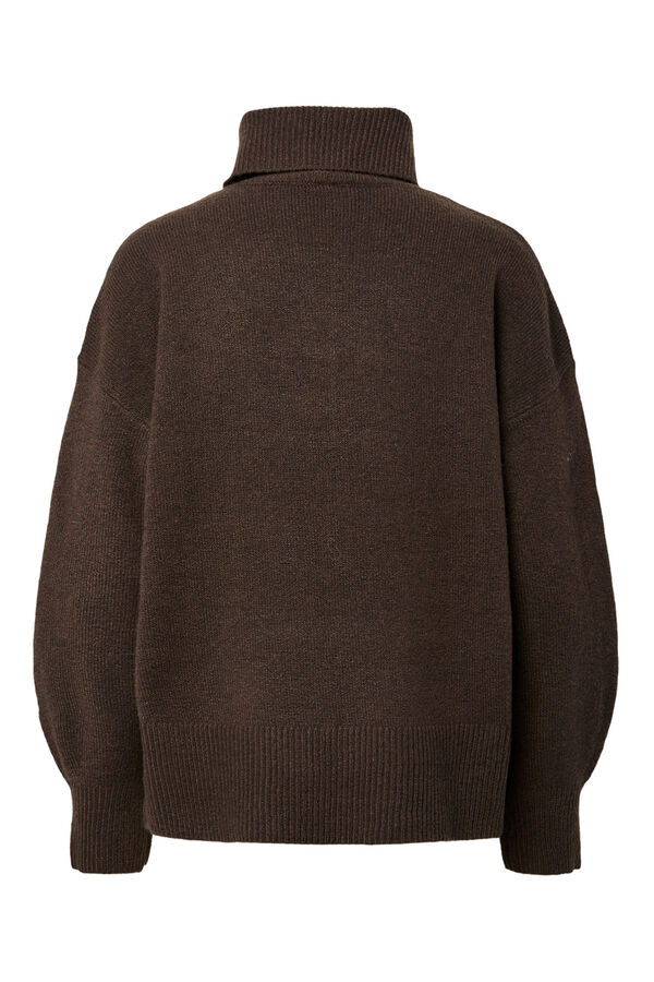 Pieces Basic turned-up sweater nude
