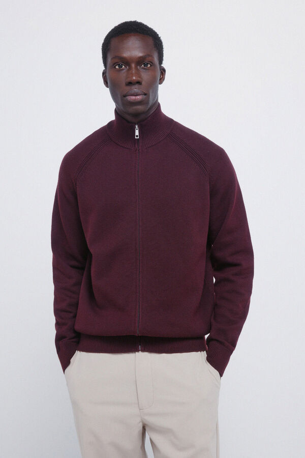 Springfield Jersey-Knit knit X'mas cardigan red