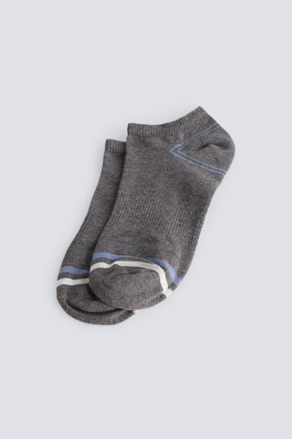 Springfield Ribbed ankle sock blue