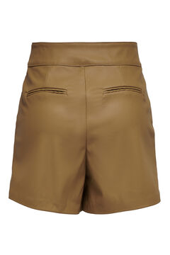 Springfield Faux leather shorts brun