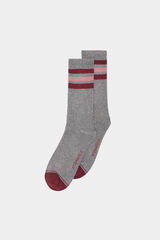 Springfield Striped ribbed socks gray