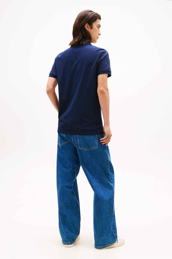 Tommy Jeans Slim short sleeve polo shirt blue