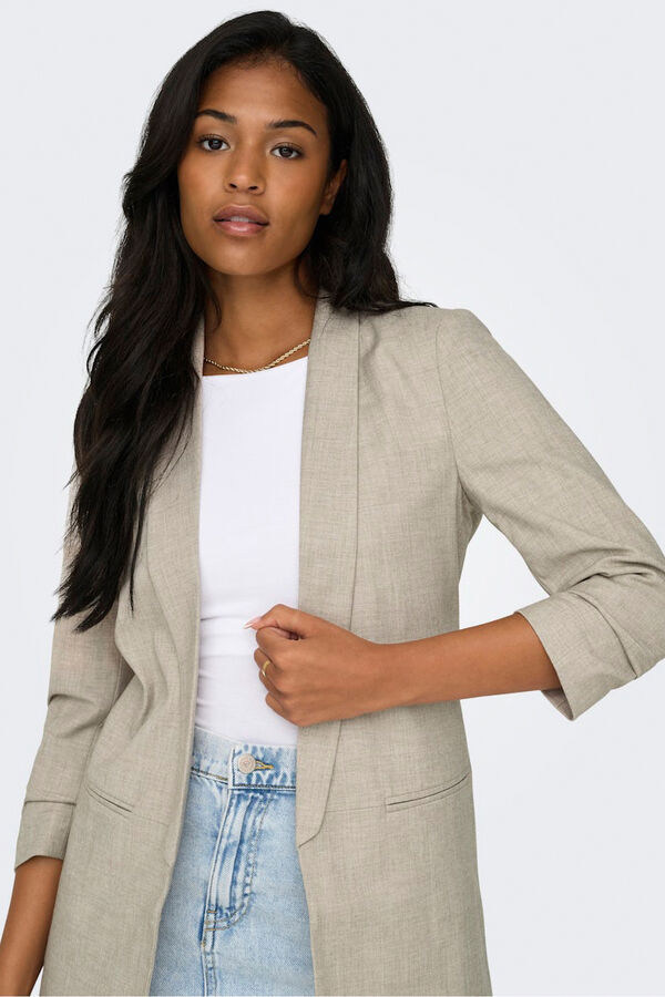 Only Blazer abierta manga remangada gris