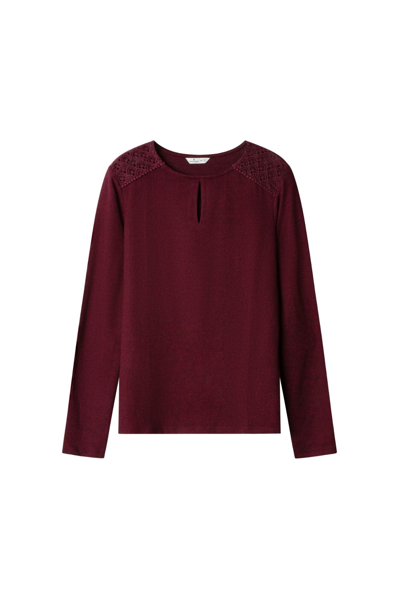 Springfield Crochet shoulder long sleeve T-shirt