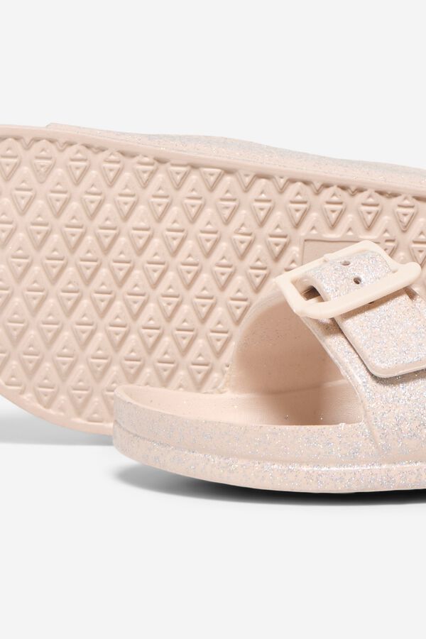 Only Glitter flat sandal rose
