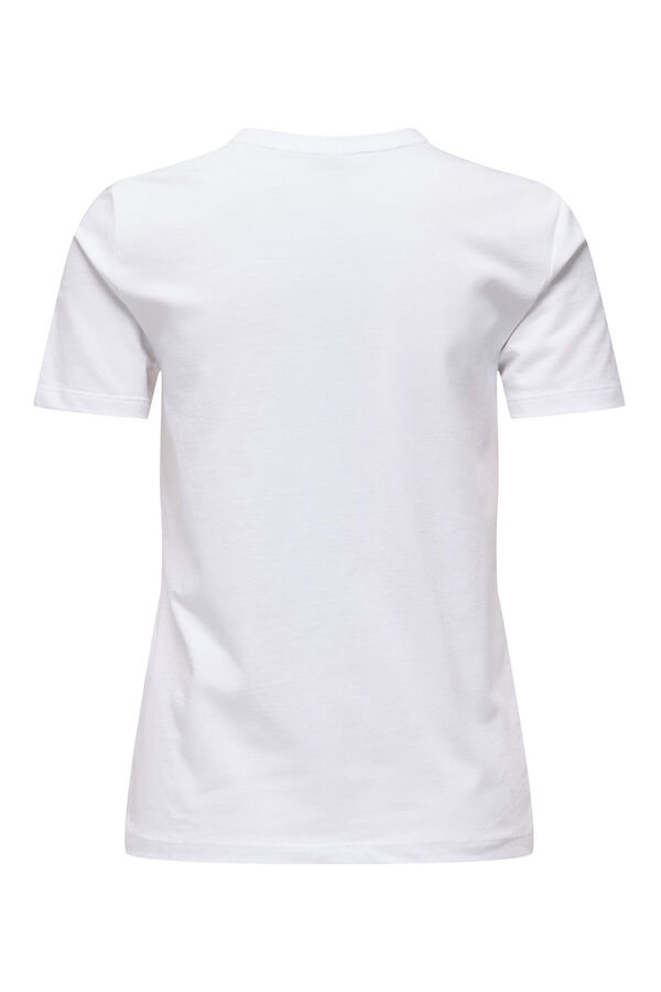 Only Short sleeve embroidered T-shirt white