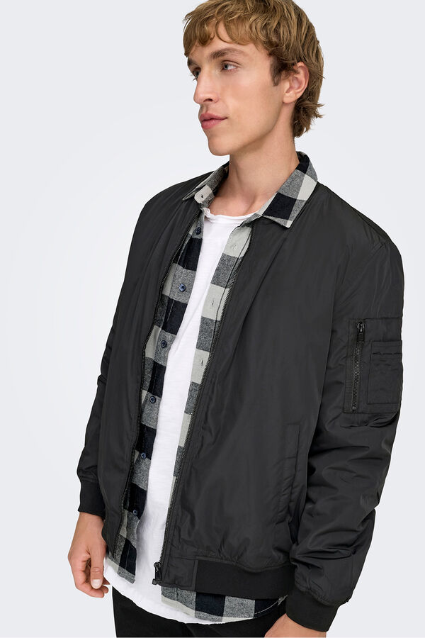 Only & Sons Chaqueta estilo bomber negro