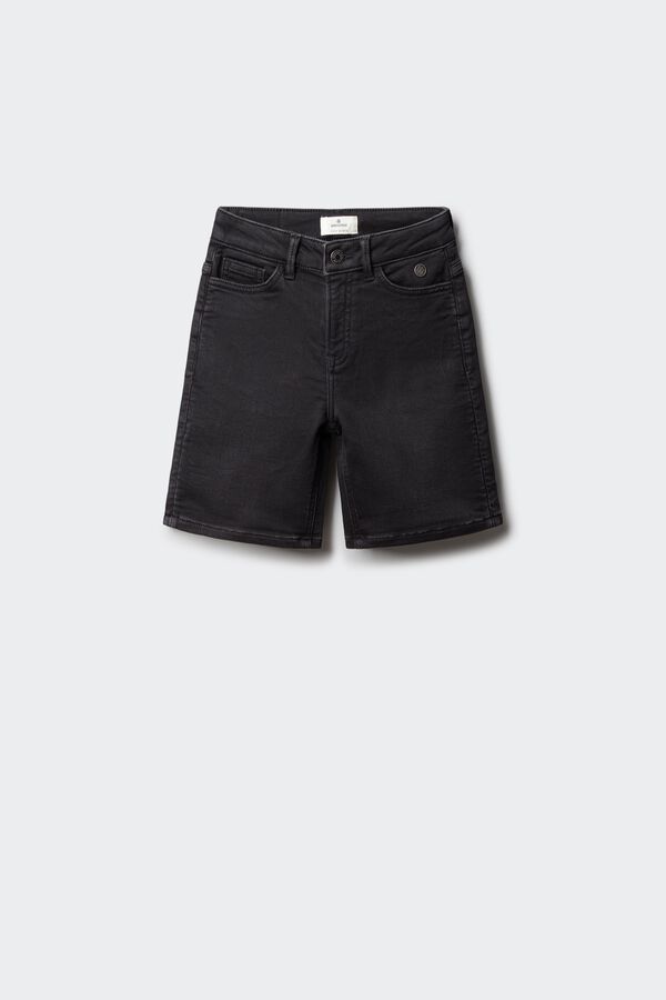 Springfield Kids Bermuda vaquera slim knit ni&ntilde;o negro