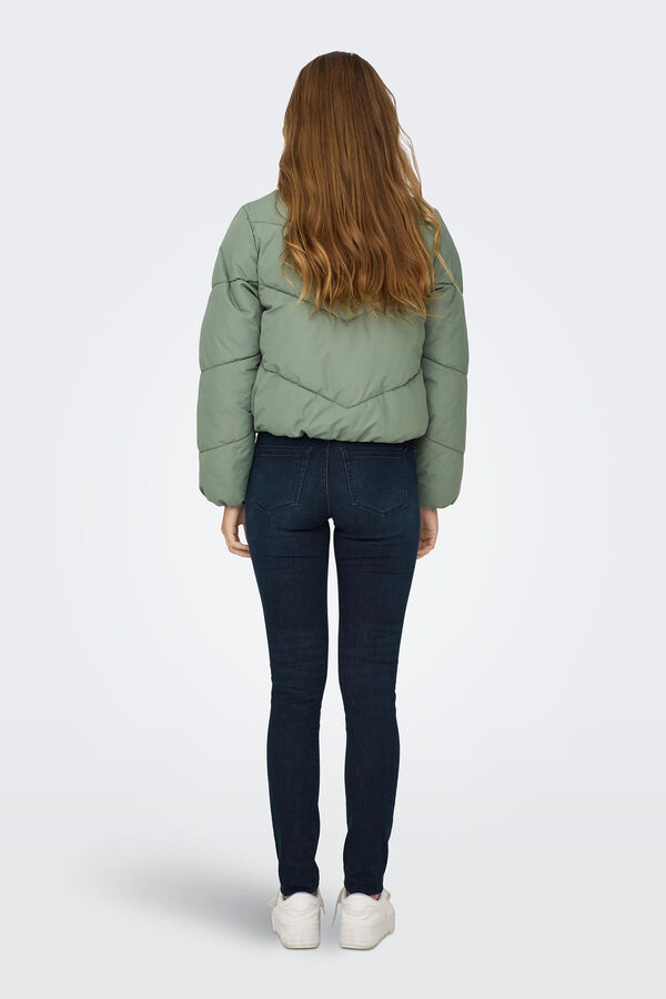 Springfield Quilted high-neck jacket green