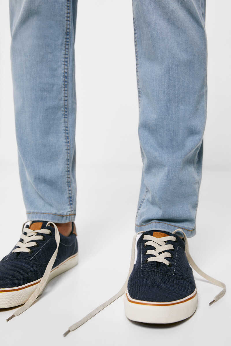 Springfield Medium-light wash slim fit ultra-lightweight jeans blue
