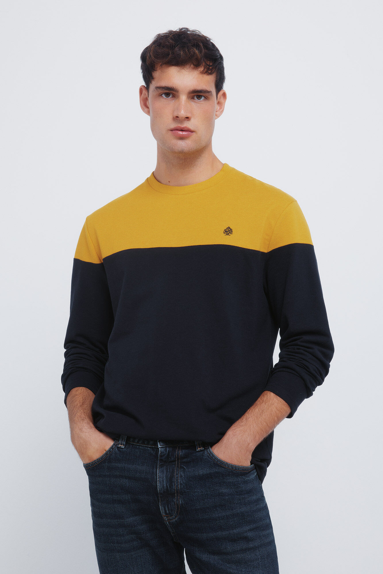Springfield Long sleeve piqu&eacute; cut-out T-shirt