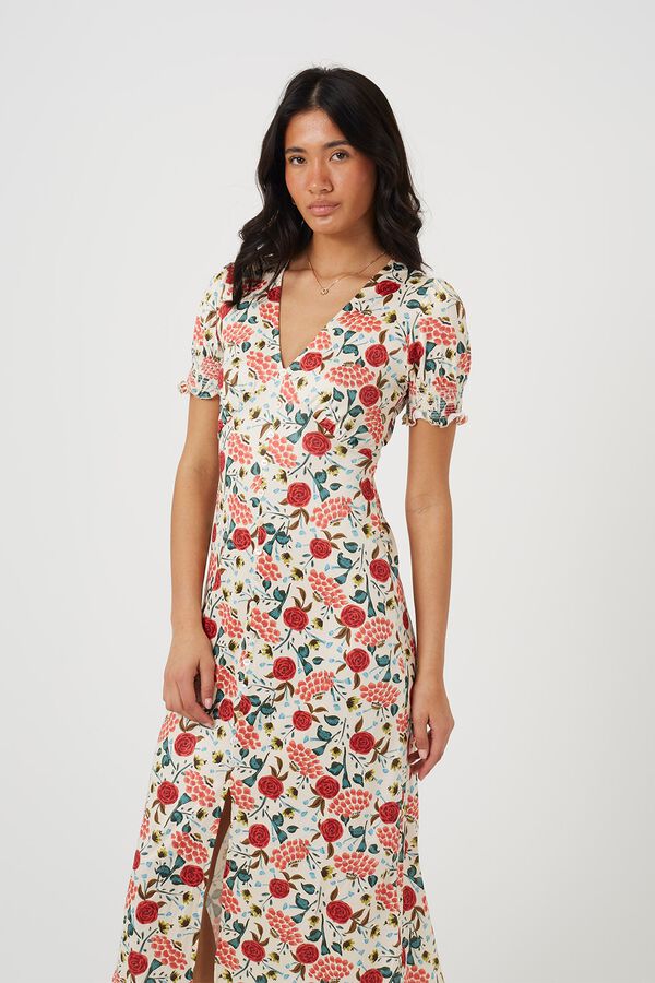 Brave Soul Vestido largo estampado floral estampado