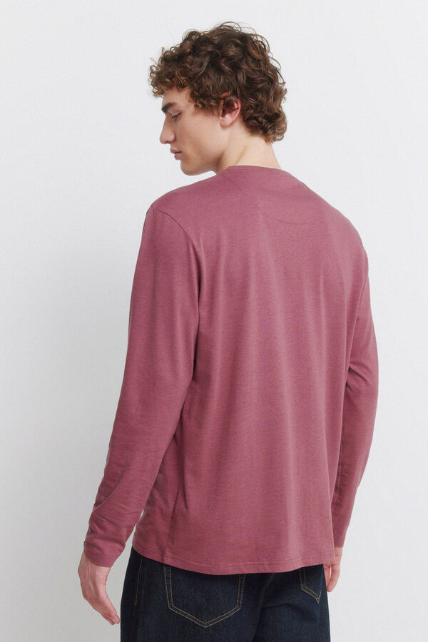 Springfield long sleeve T-shirt with double melange effect red