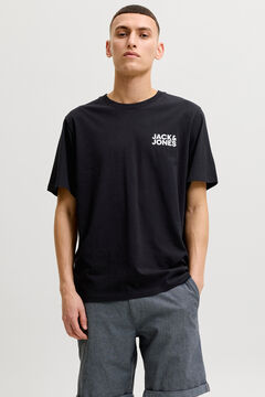 Jack & Jones Camiseta slim manga corta negro