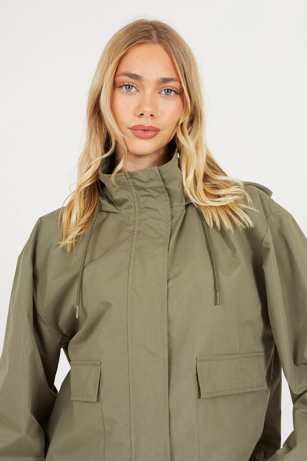 Brave Soul Short hooded jacket printed