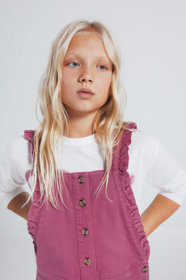 Springfield Kids Dugi kombinezon sa karnerima za devojčice Roze