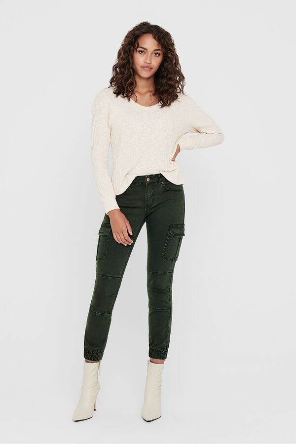 Only Slim fit cargo trousers green