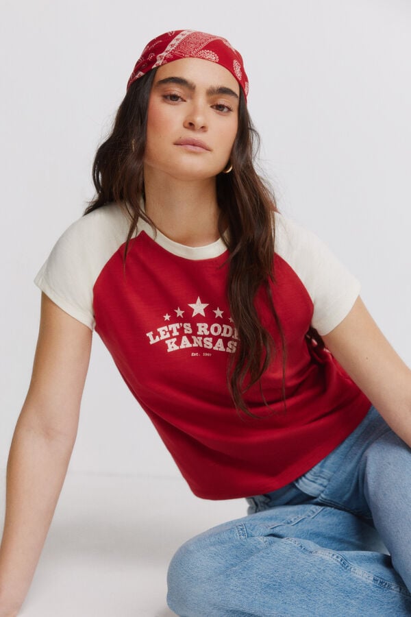 Springfield T-shirt em algod&atilde;o "rodeo" vermelho