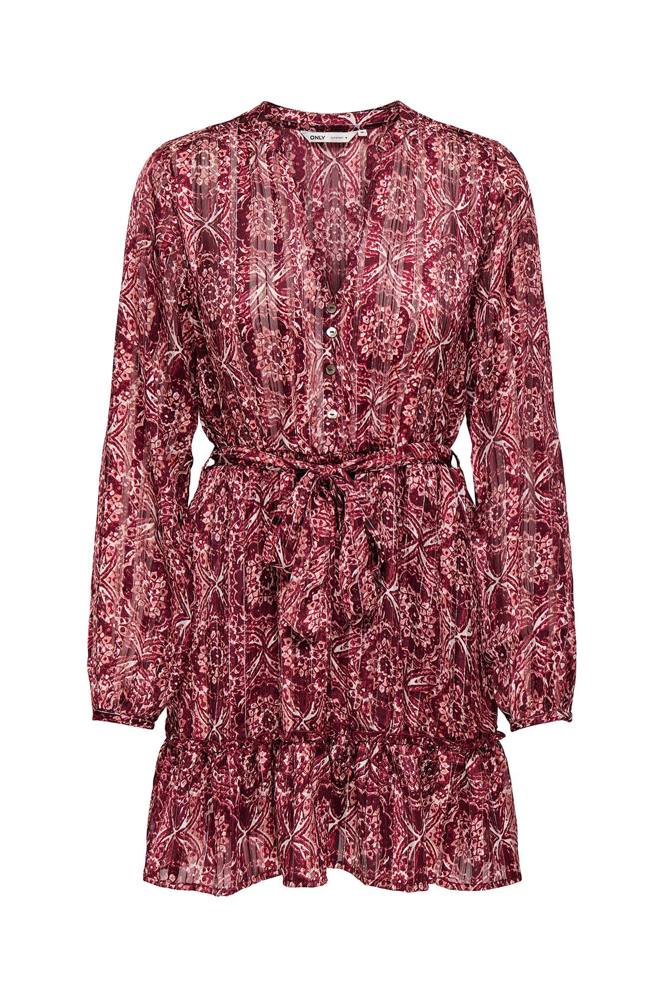 Only Vestido curto com l&uacute;rex