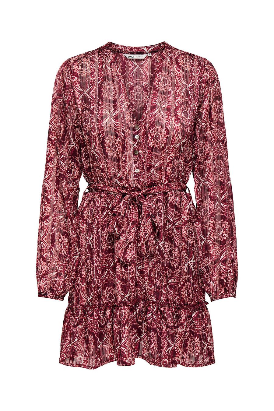 Vestido corto con lurex