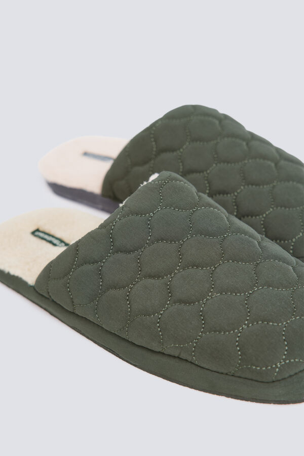 Springfield Puffer mule slipper blue