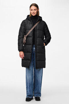 Pieces Padded coat with hood and pockets