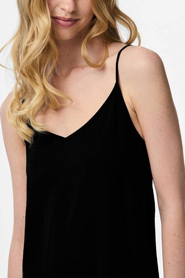 Pieces Vestido midi tirantes negro