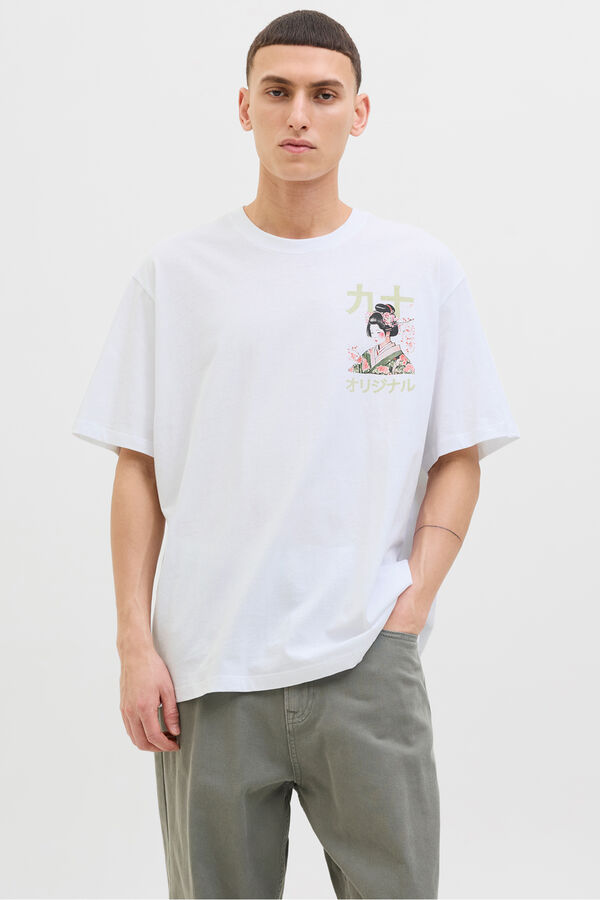 Jack & Jones Camiseta back print blanco