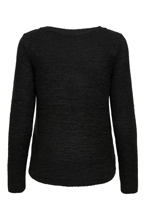 Only Jersey de cuello redondo negro