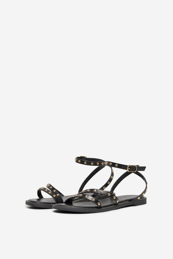 Only Studded flat sandal Crna