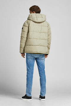 Springfield Hooded puffer jacket grey mix