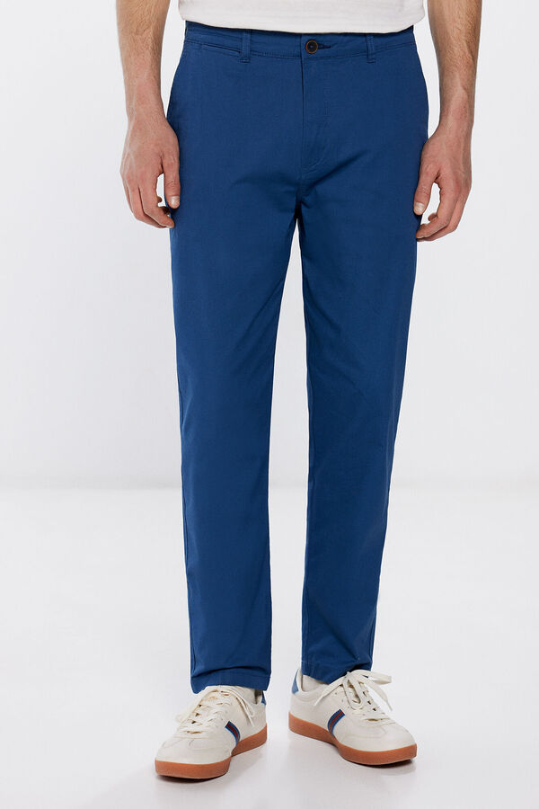Springfield Pantalon chino léger bleu