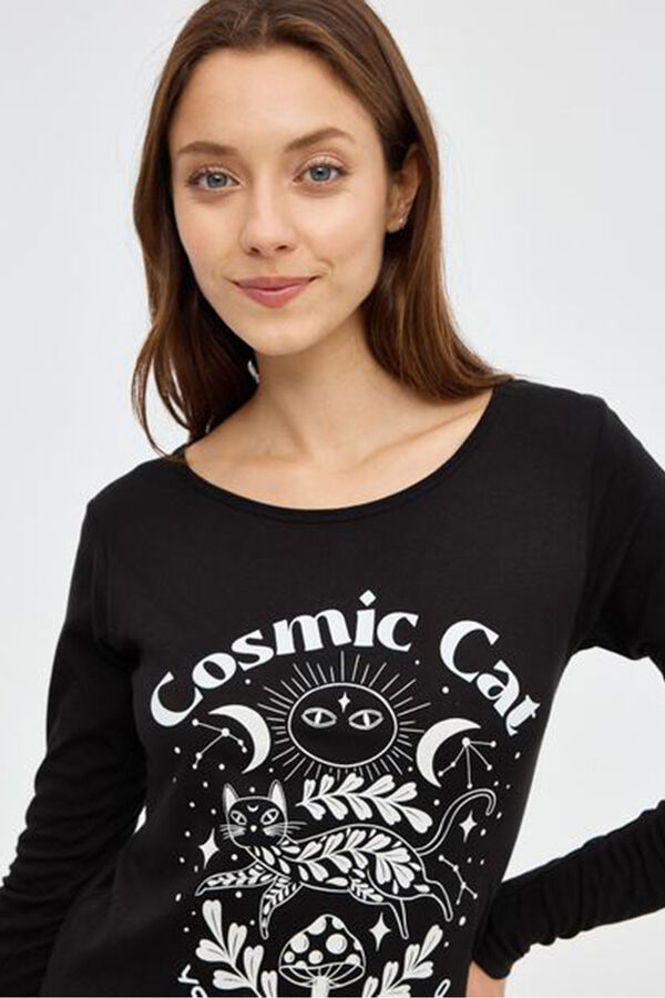 Inside Camiseta Con Estampado negro