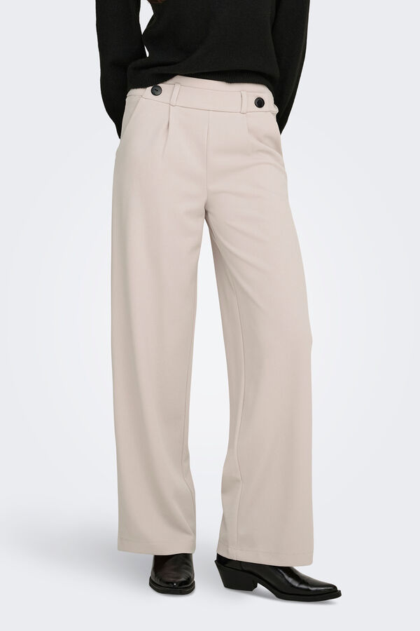 JDY Lange Wide-Leg-Hose Grau