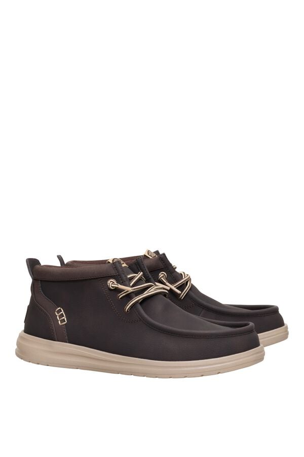 Hey Dude Faux leather ankle boot brown
