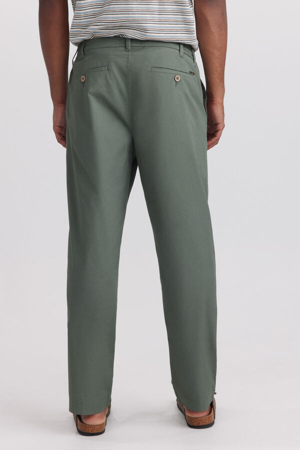 Springfield Lightweight straight fit trousers green