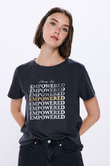 Springfield Camiseta "Empowered" gris oscuro