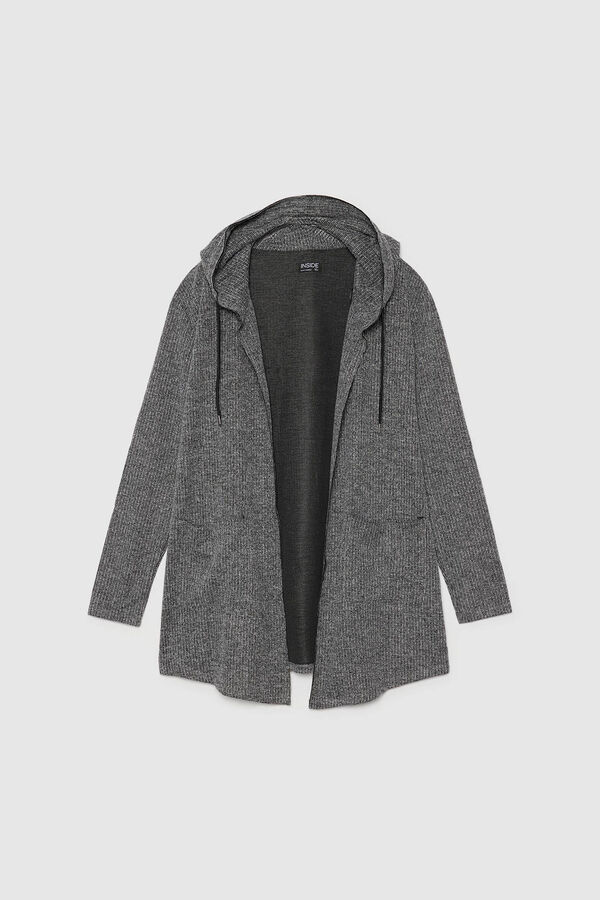 Springfield Open hooded jacket grey mix