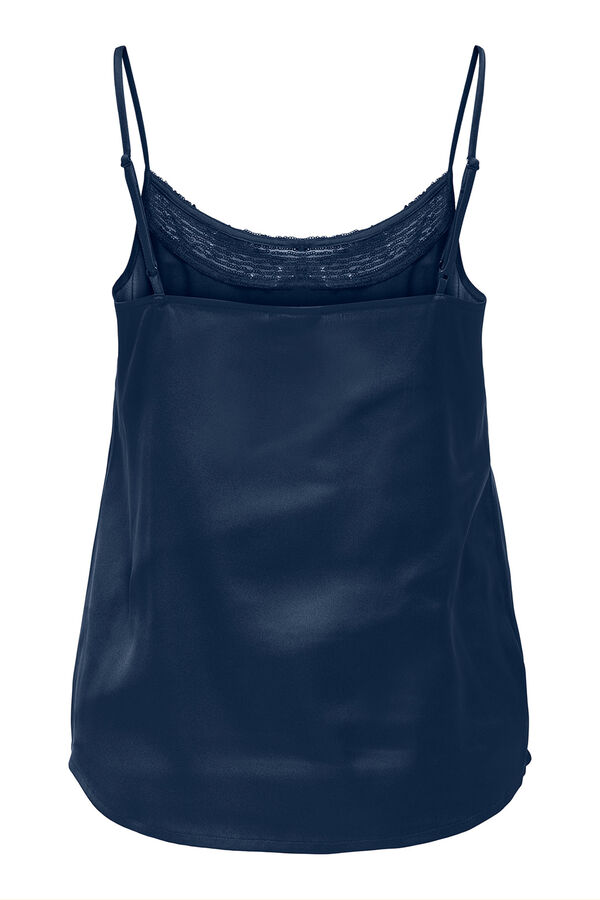 JDY Top tirantes lentejuelas azul