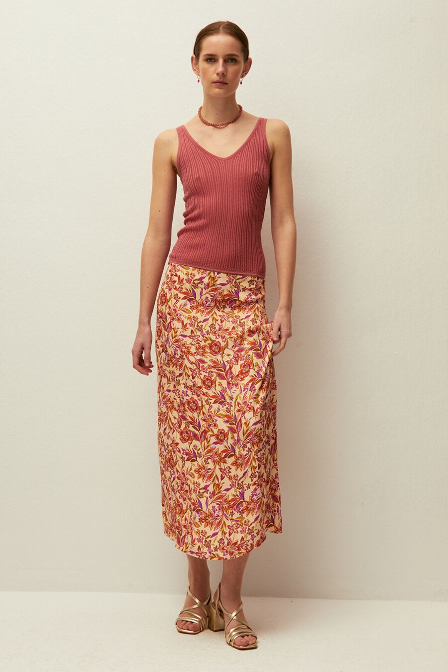 Falda estampado floral