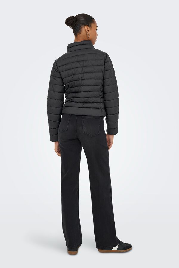Only Puffer jacket with zip fastening black
