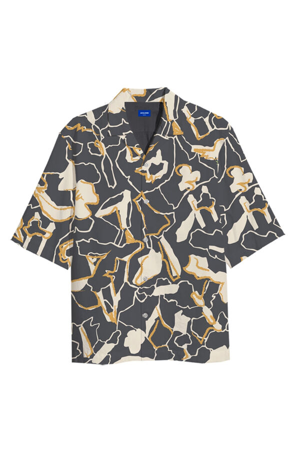 Jack & Jones Camisa mangas corta relaxed fit gris