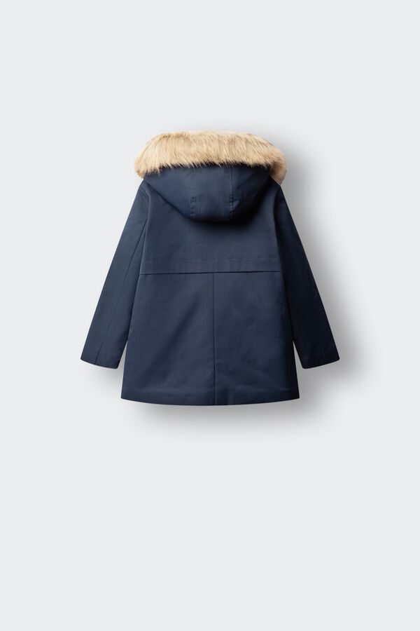 Springfield Kids Parka com broche para menina azul