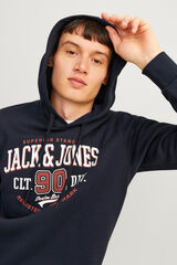 Jack & Jones Sudadera capucha estándar fit azul