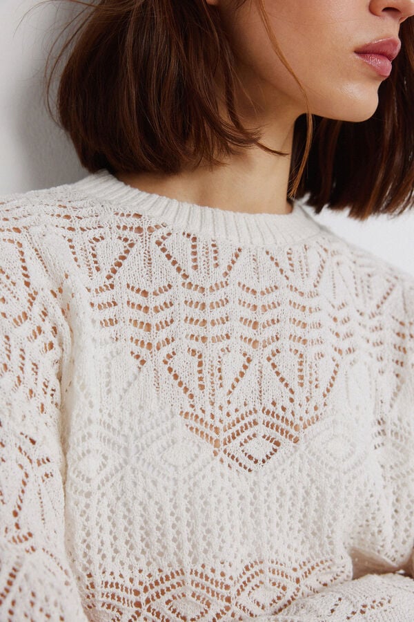 Springfield Pointelle jumper brown