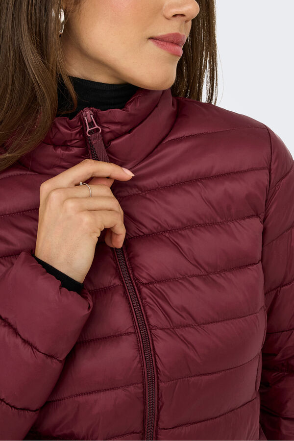 Only Puffer zip fastening jacket rózsaszín